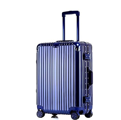OUYUE Koffer Reisegepäck-Koffer-Spinner Mit Rollen, Hartschalen-Handgepäckkoffer Für Die Reise Reisekoffer (Color : Blue, Size : 20in) von OUYUE