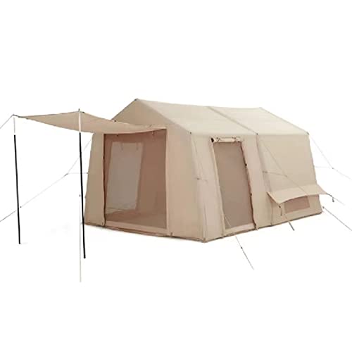 Aufblasbare Zelte aus Segeltuch für Familiencamping, Glamping-Jurtenzelt zum Wandern und Rucksackreisen | Kuppelzelte für 5–8 Personen mit mitgeliefertem Zeltboden für Outdoor-Zubehör Vision von OUZBEM