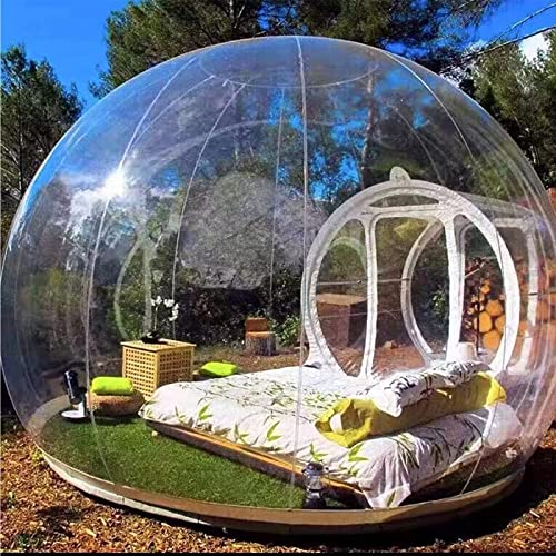 Aufblasbares Bubble House Outdoor Camping Transparentes wasserdichtes Zelt, aufblasbares transparentes Luxus-Kuppel-Einzeltunnelzelt, Winddicht, regenfest Vision von OUZBEM