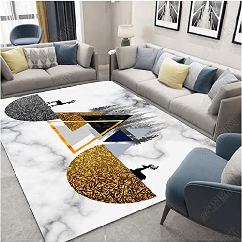 Beheizter Teppich im europäischen Stil, beheizter Teppich mit 12-Stunden-Timer und verstellbaren traditionellen Karbonkristall-Heizmatten, elektrisch beheizter Teppich für Wohnzimmer und Schlafzimmer von OUZBEM