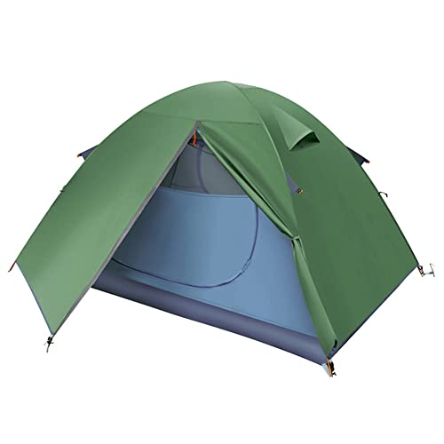 Campingzelt, 2-Personen-Familien-Kuppelzelt mit abnehmbarem Regenschutz und Tragetasche, einfacher Aufbau, leichtes Zelt für Camping, Reisen, Rucksackreisen, Wandern, im Freien Vision von OUZBEM