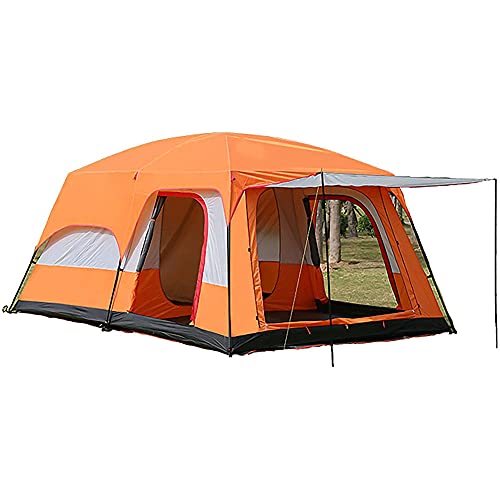 Familienzelt, doppelschichtiges Kuppelzelt, wasserdichtes Campingzelt mit 2 extra dunklen Schlafkabinen für Outdoor-Wandern, Camping, Klettern Vision von OUZBEM