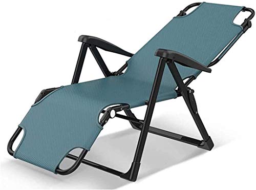 Leichte Liegestühle, leichter klappbarer Zero-Gravity-Loungesessel, verstellbare Liegefläche für die Terrasse, Garten-Außenterrassen-Sonnenliegen, Unterstützung 440 Pfund (Farbe: Schwarz), bequemes von OUZBEM