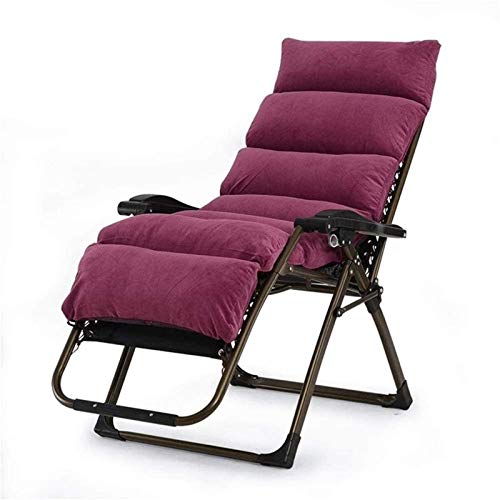 Leichte Sonnenliegen, Liegestühle, Sonnenliege/Schwerelosigkeits-Patio-Liegestuhl, übergroßer Klapp-Liegestuhl für den Außenbereich, verstellbarer Gartenstuhl, Heim-Lounge-Stuhl (Farbe: Schwarz), von OUZBEM