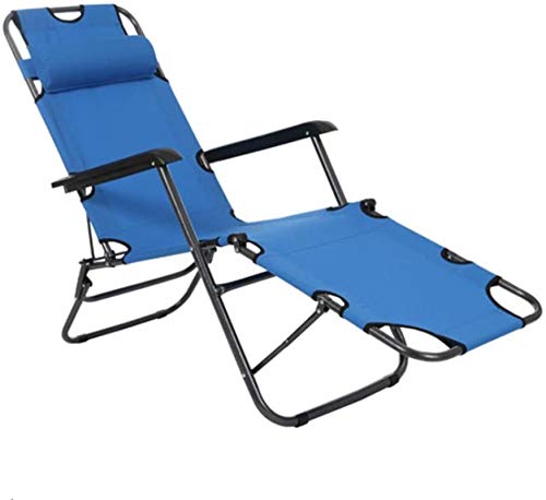 Leichter, zusammenklappbarer Liegestuhl, Lounge-Stuhl, Terrassen-Liegestuhl, zusammenklappbar, verstellbarer Rasenstuhl für den Außenbereich, Sonnenliege, Gartenstühle (Farbe: wie abgebildet, Größe: von OUZBEM