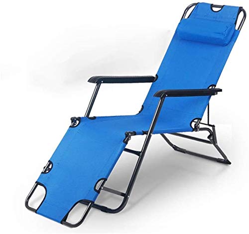 Leichter, zusammenklappbarer Liegestuhl, Zero Gravity Locking Lounge Chair, Liegestuhl für Strand, Terrasse, Pool, Einheitsgröße, Sonnenliege, Gartenstühle (Farbe: Marineblau, Größe: Einheitsgröße), von OUZBEM