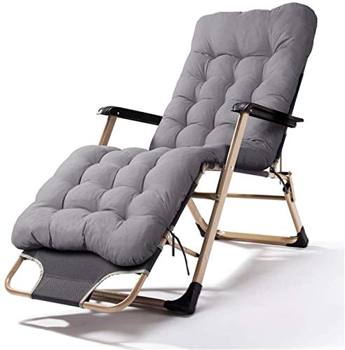 Leichter, zusammenklappbarer Liegestuhl, gepolsterter Zero-Gravity-Stühle-Sitz, verstellbarer Patio-Lounge-Liegestuhl mit Lordosenstützkissen, mehrfarbig, optionale Sonnenliege, Gartenstühle (Farbe: von OUZBEM