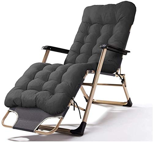 Leichter, zusammenklappbarer Liegestuhl, gepolsterter Zero-Gravity-Stühle-Sitz, verstellbarer Patio-Lounge-Liegestuhl mit Lordosenstützkissen, mehrfarbig, optionale Sonnenliege, Gartenstühle (Farbe: von OUZBEM