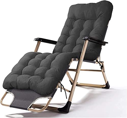 Leichter, zusammenklappbarer Liegestuhl, gepolsterter Zero-Gravity-Stühle-Sitz, verstellbarer Terrassen-Lounge-Liegestuhl mit Lordosenstützkissen, mehrfarbig, optionale Sonnenliege, Gartenstühle von OUZBEM