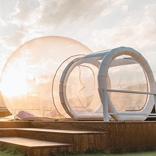 OUZBEM Aufblasbares Blasenhaus aus PVC im Freien, aufblasbare Kuppel, kugelförmig, Camping, malerisches Hotel, Bed & Breakfast, transparentes Zelt, Ausstellungszelt mit Kanal Vision von OUZBEM