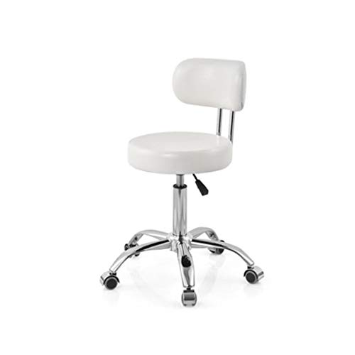 OUZBEM Büro-PC-Schreibtischstühle, Kunstleder, Chef-Computerstuhl, Heimbüro, 360° drehbare Stühle mit Armlehnen und Rückenlehne (weiß) Vision von OUZBEM