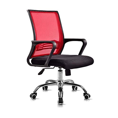 OUZBEM Bürostuhl mit mittlerer Rückenlehne, ergonomischer Computerstuhl, höhenverstellbarer Bürostuhl mit Rückenlehne (rot) Vision von OUZBEM