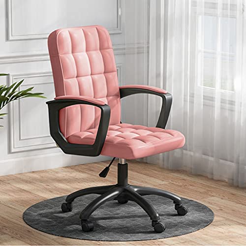 OUZBEM Computerstuhl, Heimmöbel, Gaming-Stuhl, Büro-Fußstütze, Moderne Einfachheit, entspannende Bürostühle, Computersessel aus PU-Stoff (Rosa) Vision von OUZBEM