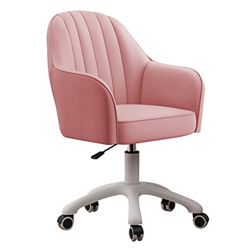 OUZBEM Ergonomischer Bürostuhl, drehbare Schreibtischstühle aus PU-Leder mit Computertisch-Armlehnen (Pink) Vision von OUZBEM