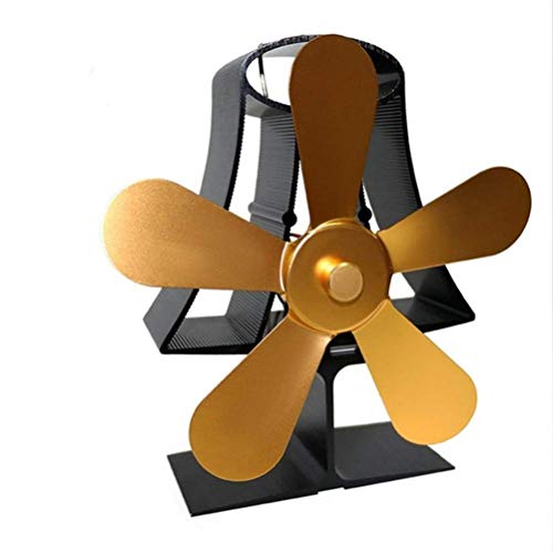 OUZBEM Ofenventilator mit 5 Flügeln, extrem leiser Holzbrennerventilator, wärmebetriebener Ventilator für Gas-/Pellet-/Holz-/Holzöfen, umweltfreundlich Vision von OUZBEM