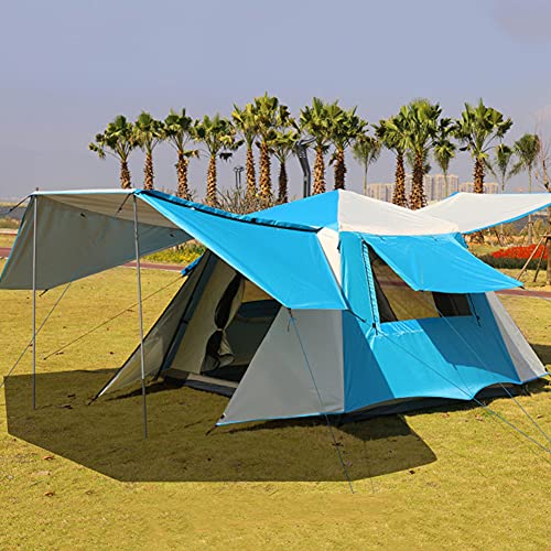 Pop-Up-Zelte mit Veranda für Camping, wasserdichtes Sofortzelt für 3–4 Personen, doppelschichtig für Familien, automatisches Zelt, einfacher Aufbau für Camping, Wandern, Bergsteigen, Strand Vision von OUZBEM