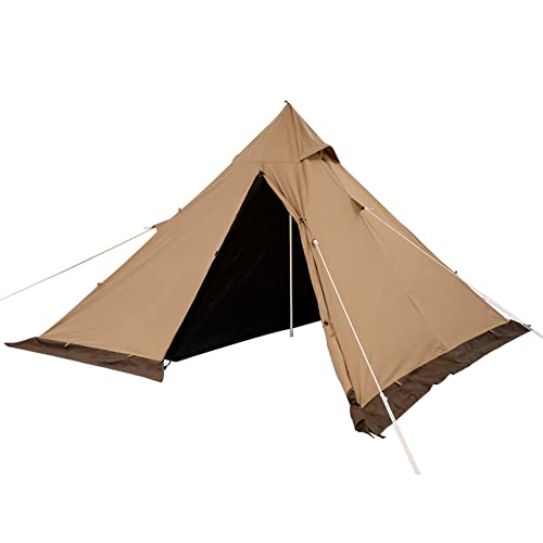 Tipi-Pyramidenzelt – wasserdichtes Sonnenschutz-Doppelschicht-Baumwollzelt für den Außenbereich, Camping-Indianerzelt für 2 Personen Vision von OUZBEM