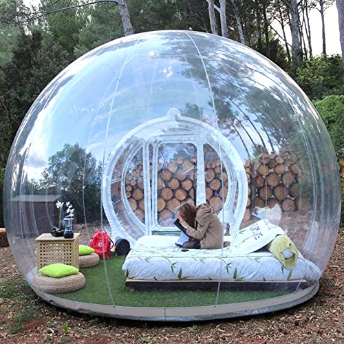 Transparentes sichtbares 360°-Kuppel-aufblasbares Outdoor-Camping-Blasenzelt, Outdoor-Camping-Land-Ausstellungszelt, aufblasbares Zelthaus mit Gebläse, 5 m Vision von OUZBEM
