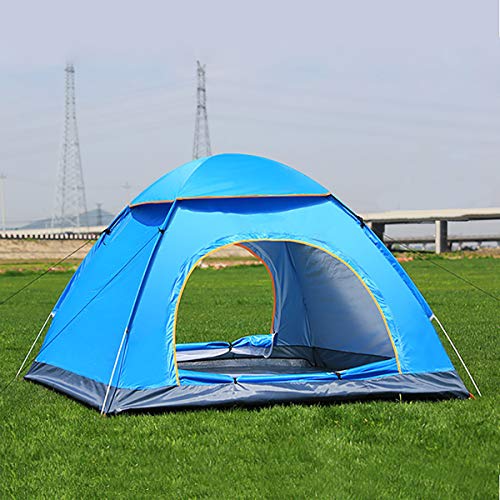Zelt, Pop-up-Zelt, Strandzelt, Campingzelte, Innenzelt, Familienzelt, Pop-up-Zelte für Erwachsene, blau, 3 bis 4 Vision von OUZBEM