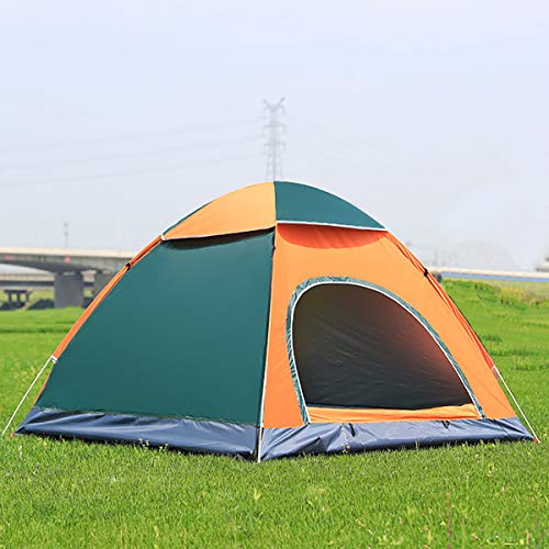 Zelt, Pop-up-Zelt, Strandzelt, Campingzelte, Innenzelt, Familienzelt, Pop-up-Zelte für Erwachsene, gelbe Tür, 3 bis 4 Vision von OUZBEM