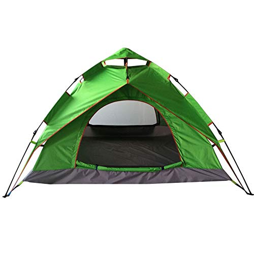 Zelt Tragbare Aufbewahrungstasche 3-4 Personen Camping Automatisches Zelt Offenes Doppeldeckerzelt Geeignet für Familiencamping, Wandern und Wandern Vision von OUZBEM