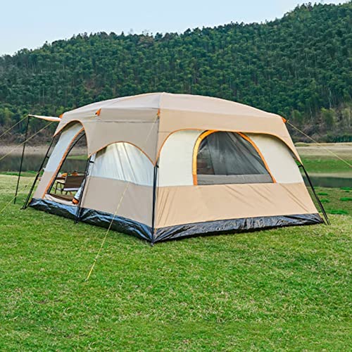 Zelte für Camping mit Veranda, Sofortzelt, automatisches Glamping-Zelt, wasserdicht, Winddicht, einfacher Aufbau in wenigen Minuten, ideal für Familienausflüge mit dem Auto, Festivaltreffen und von OUZBEM
