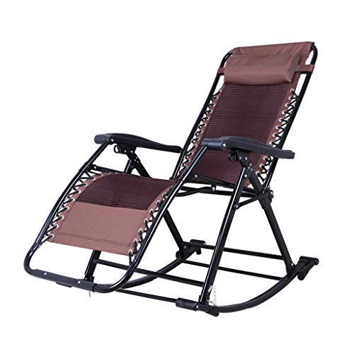 Zero Gravity Lounge Chair, Liegestuhl für Terrasse, Schaukelstuhl |Schwerelosigkeits-Liegestuhl mit Verriegelung für Wohnzimmer, Garten und Rasen |Outdoor-Liegestuhl, übergroß, zusammenklappbar, max. von OUZBEM