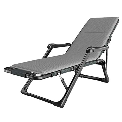 Zero Gravity Lounge Chair, Liegestuhl mit Sonnenliegen, gepolstert und Fußstütze für Garten, Outdoor, Camping, Pool, Strand-Design |Klappbare Sonnenliegen, Liegestühle, Grau, max.160-kg-Lounge vision von OUZBEM