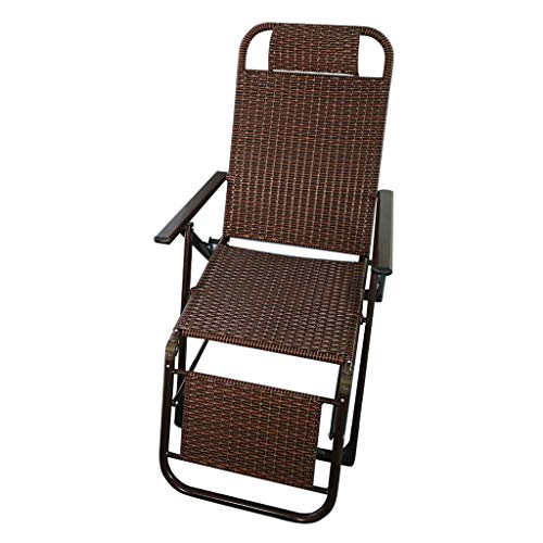 Zero Gravity Lounge Chair, Rattan-Liegestuhl für die Terrasse |Schwerelosigkeits-Liegestuhl mit Verriegelung für Wohnzimmer, Garten und Rasen |Outdoor-Liegestuhl, übergroß, zusammenklappbar, max. 150 von OUZBEM
