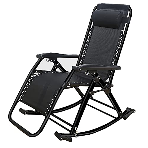 Zero Gravity Lounge Chair, tragbar, verstellbarer Gartenliegestuhl, klappbarer Zero Gravity Lounge Chair mit Kopfstütze, Belastung 180 kg, mehrere Verwendungszwecke das ganze Jahr über, für Terrasse, von OUZBEM