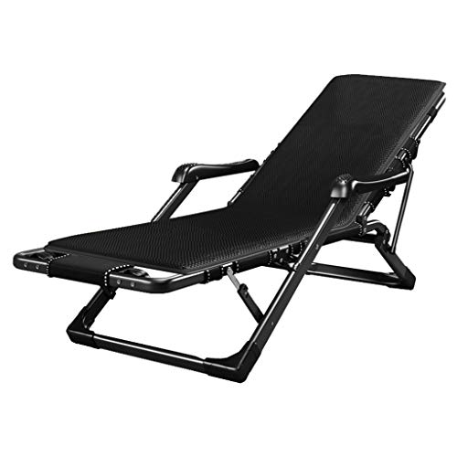Zero Gravity Lounge Chair, verstellbarer Sonnenliegestuhl mit schwarzer Polsterung und Fußstütze für Garten, Outdoor, Camping, Pool, Strand-Design |Klappbare Sonnenliegen, Liegestühle, max.160 kg von OUZBEM