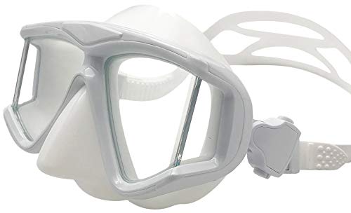 Tauchmaske mit Dioptrien Dioptrin, OWN4B Harzlinsen Schnorchelmaske Taucherbrille Korrektur, Tauchmasken Tauchermaske für Erwachsene und Kinder mit Kurzsichtigkeit Kurzsichtig (Weiß, -2.5) von OWN4B