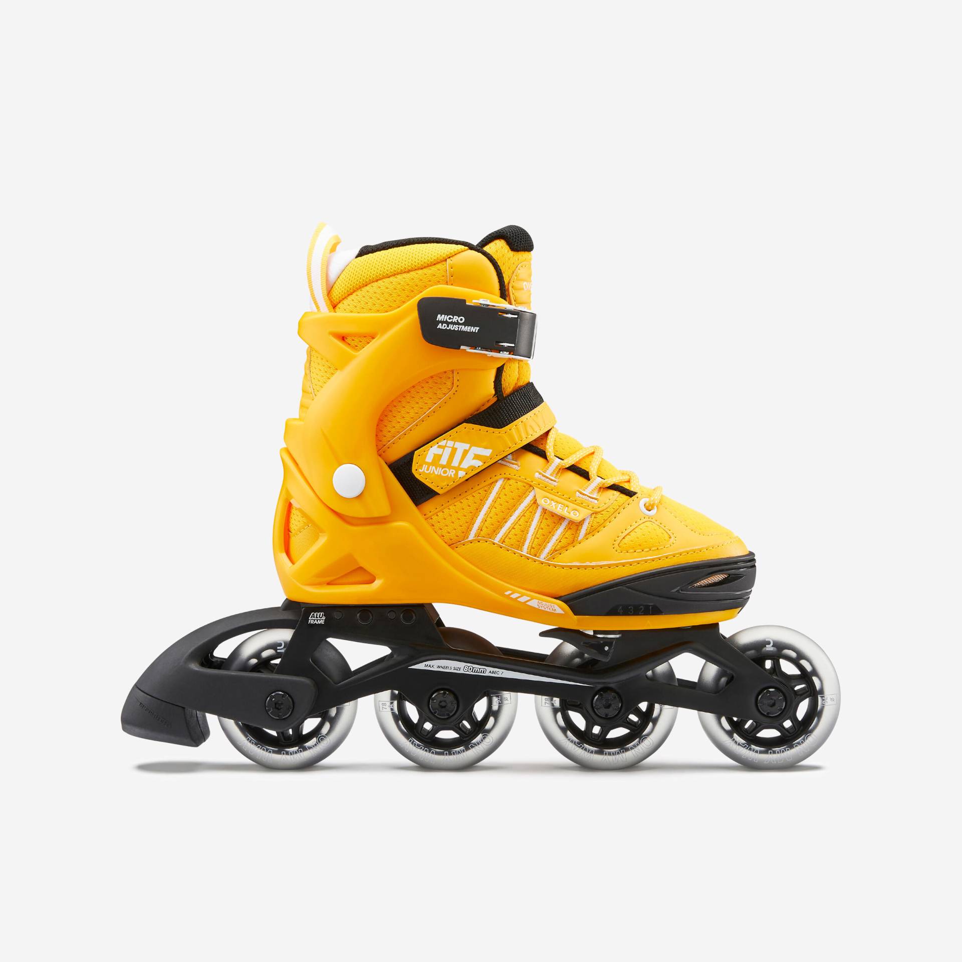 Inline Skates Inliner Fitness FIT 5 Kinder gelb von OXELO