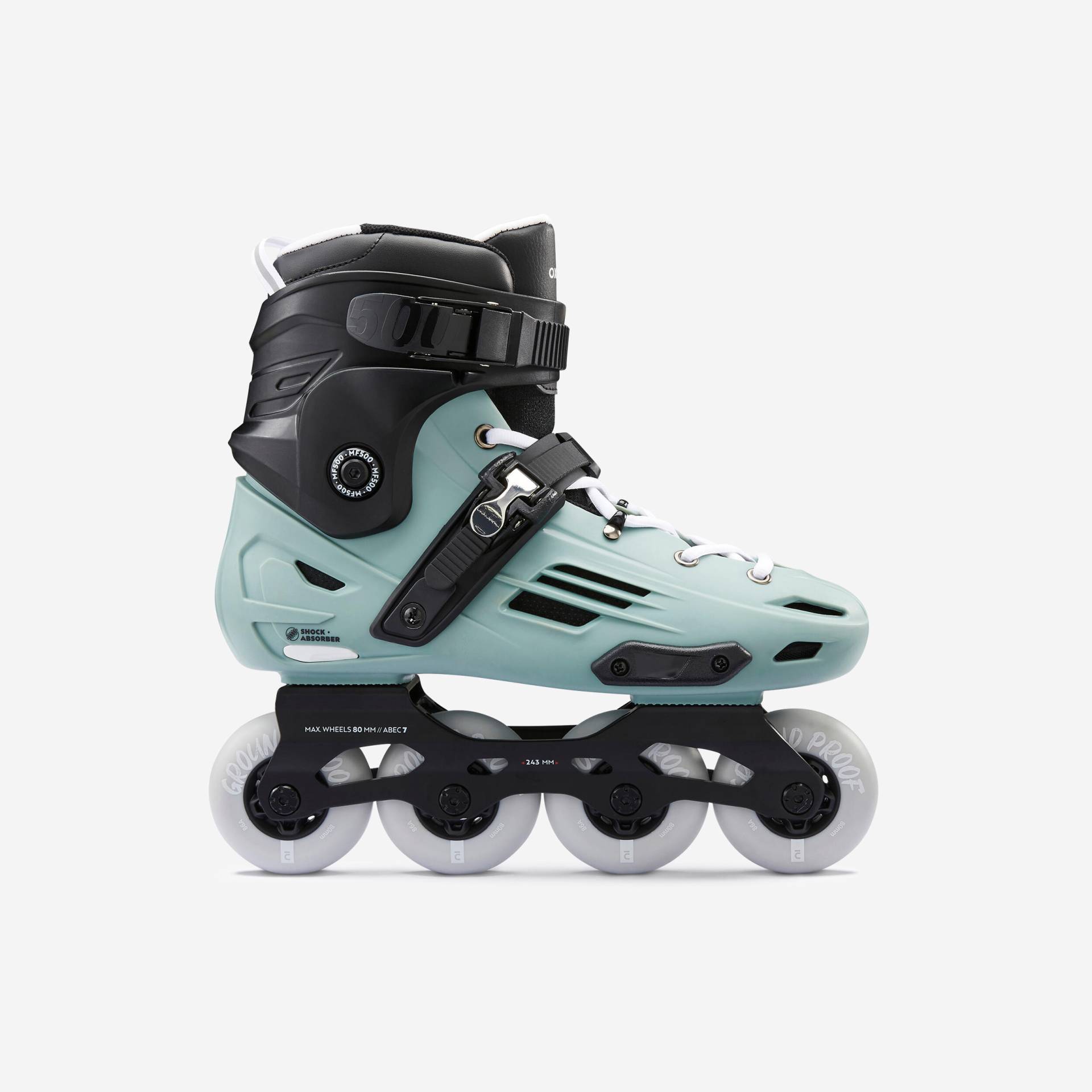 Inline Skates Inliner Freeride MF500 Light Erwachsene khaki von OXELO