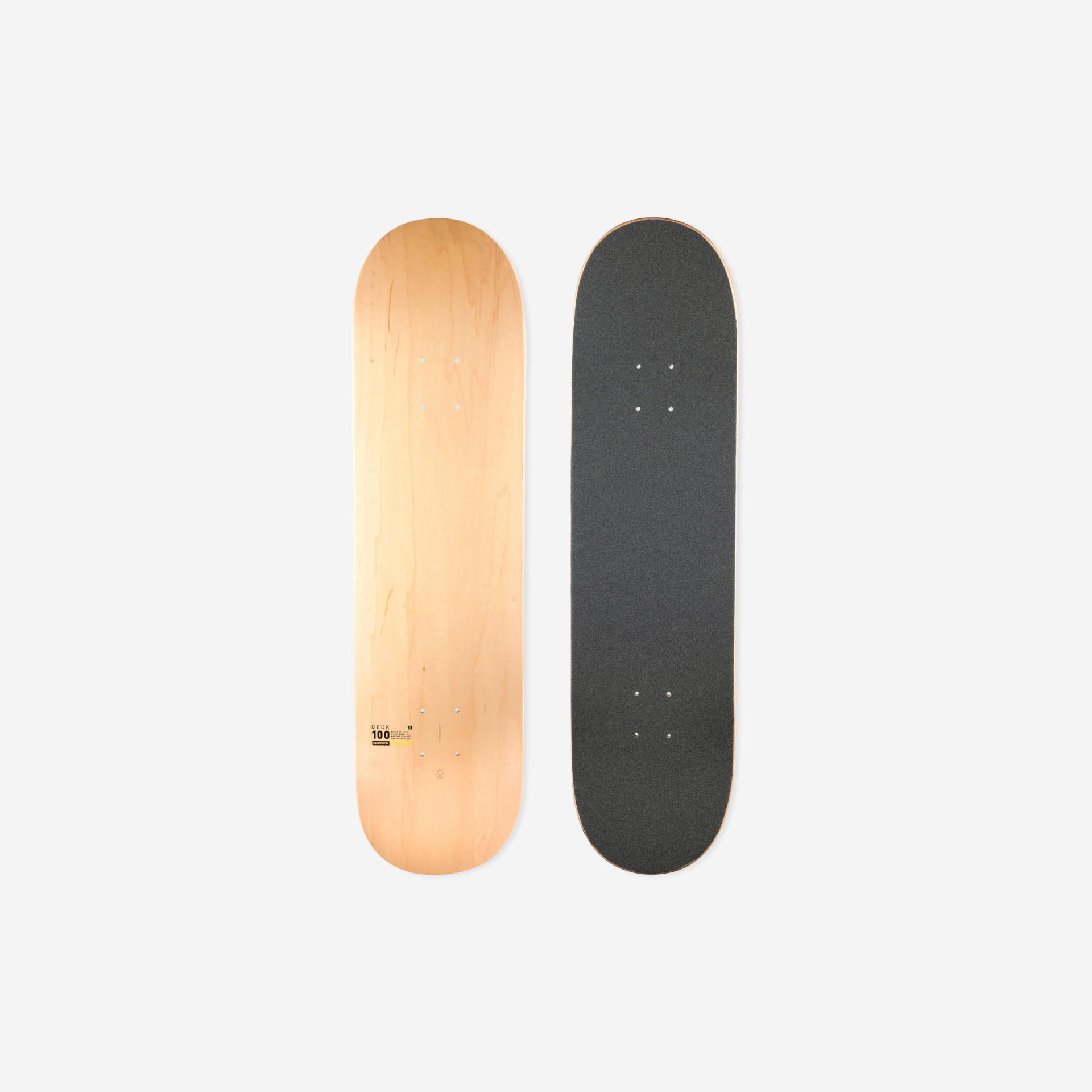 Skateboard Deck Ahornholz mit Griptape DK100 Grösse 8" von OXELO