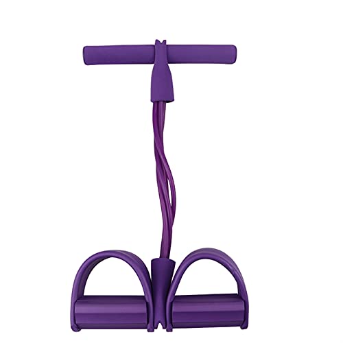 OXIDAX Fitnessgummi 4 Röhrenwiderstand Bands Latex-Pedal-Trainer Sit-up Pull-Seil Expander-Elastizbänder Yoga-Ausrüstung Pilates-Training für Fitness (Color : Purple) von OXIDAX