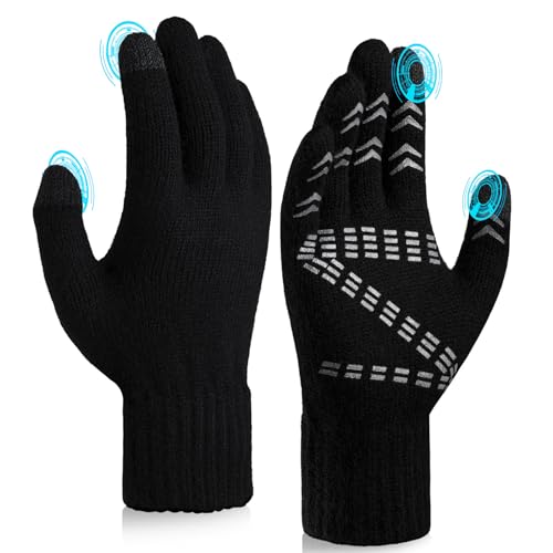 OZERO Winterhandschuhe,Gestrickt Thermo Touchscreen Handschuhe Damen Handschuhe von OZERO