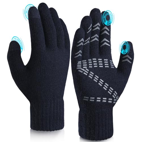OZERO Winterhandschuhe,Gestrickt Thermo Touchscreen Handschuhe Damen Handschuhe von OZERO