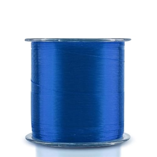 Angelschnur 500 m Nylon-Angelschnur, Durchmesser 0,10 mm bis 0,47 mm, langlebiges Monofilament-Felsen-/Süßwasser-Angelschnur-Gerät Fischdraht (Color : Blue 500M, Size : 5.0) von OZLCUA