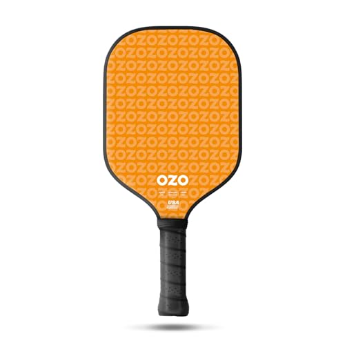 OZO Pickleball – Spark Energia Ritmo – USAPA Zugelassener Power-Schläger für Anfänger – Carbonfaser-Oberfläche (Orange) von OZO