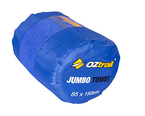 OZtrail Jumbo Reisehandtuch. 150 x 85 cm. Superfeines Mikrofasermaterial für schnelle Absorption. Handtuch Reisehandtuch Sporthandtuch, Extra saugfähig, leicht von OZtrail