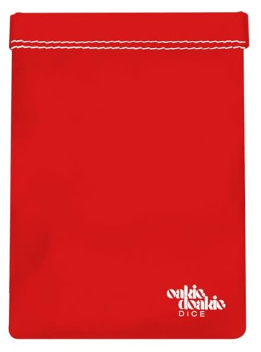 Oakie Doakie Dice Unisex – Erwachsene Würfelbeutel groß Aufbewahrungstasche, Rot, 105 x128 mm von Oakie Doakie Dice