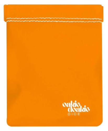 Oakie Doakie Dice Unisex – Erwachsene Würfelbeutel klein Aufbewahrungstasche, Orange, 95 x 115 mm von Oakie Doakie Dice