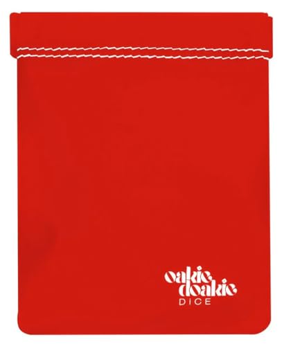 Oakie Doakie Dice Unisex – Erwachsene Würfelbeutel klein Aufbewahrungstasche, Rot, 95 x 115 mm von Oakie Doakie Dice