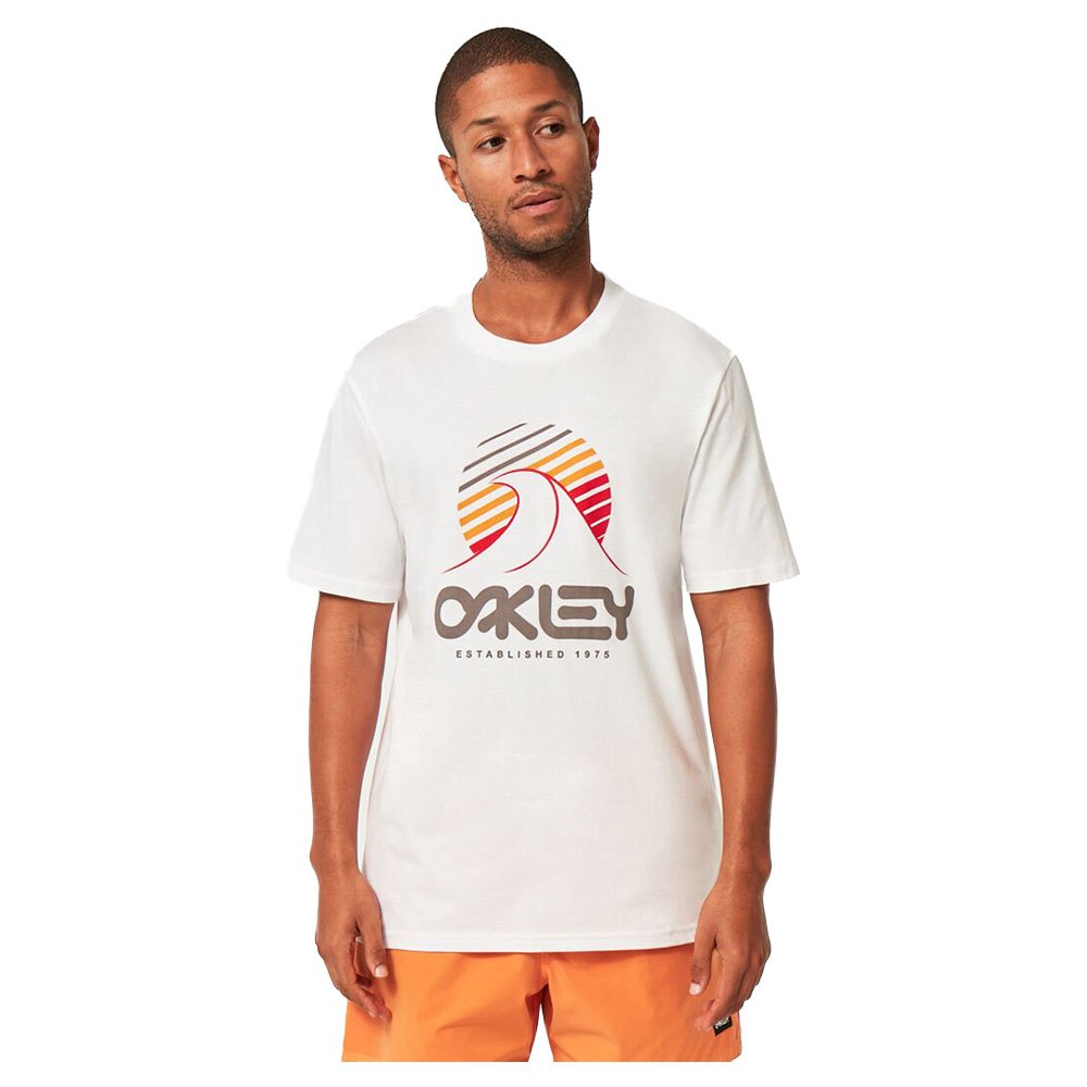 Oakley Apparel One Wave B1b Short Sleeve T-shirt Weiß S Mann von Oakley Apparel