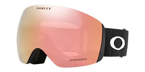 Oakley Flight Deck Prizm Iridium Rot-Schwarz - Rahmenlose Prizm™ Panorama Ski- und Snowboardbrille, Größe One Size - Far von Oakley