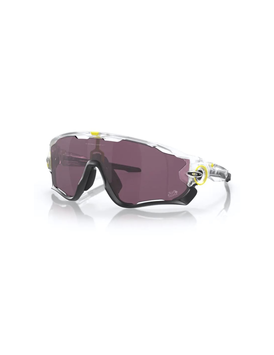 Oakley Jawbreaker, Matte Clear, Prizm Road Black Tour De France - Edition Brillenfassung - Sportbrillen, von Oakley