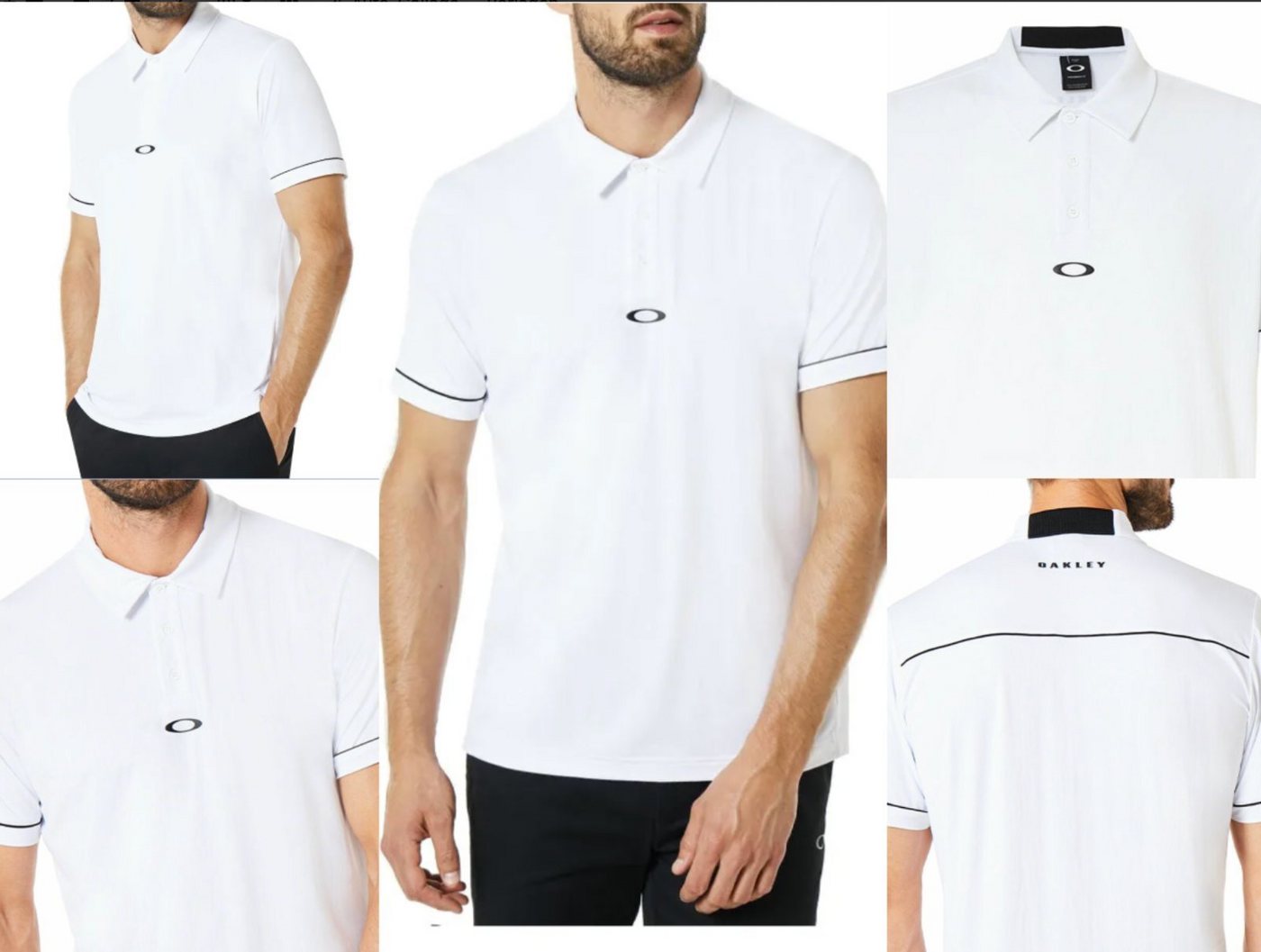 Oakley Poloshirt OAKLEY HYDROLIX™ COOL DRY UV Fabric Golf Polo Shirt Polohemd Tennis Po von Oakley
