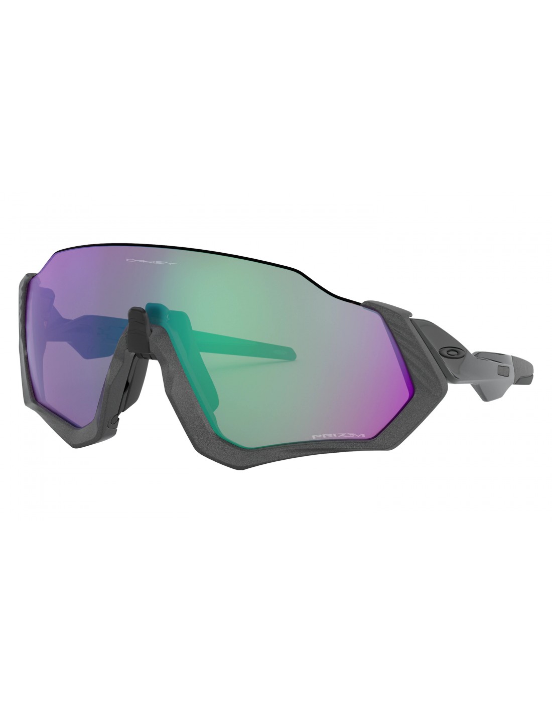 Oakley Sonnenbrille - Flight Jacket - Matte Steel - Prizm Road Jade Brillenfassung - Sportbrillen, von Oakley