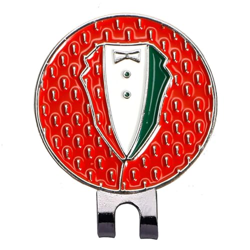 Obotsnoi Anzug Kleidung Muster Golf Hut Clip Marker Golfball Caps Clips Markers Zubehör Herren & Damen Anzug Kleidung Muster Hut Clip Golfball Marker Caps Clips von Obotsnoi